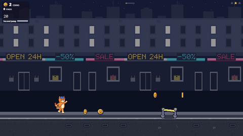 Une partie sur Neon Rush, le monde dont le parcours se termine par The Bargain Hunter