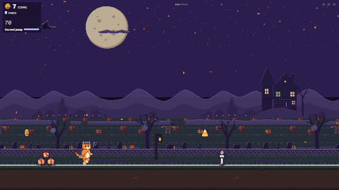 Une partie sur Pumpkin Hollow, le monde dont le parcours se termine par Pumpkin King